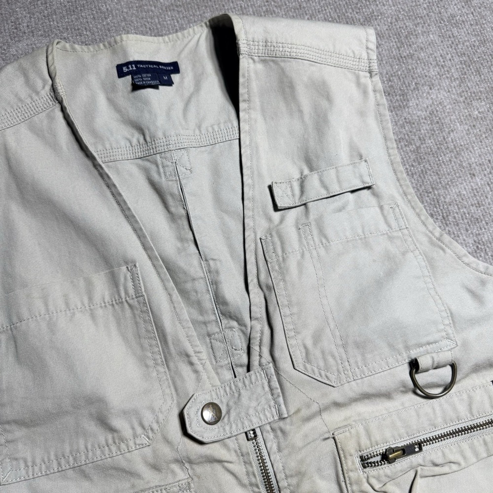 5.11 Tactical Medium Vest Mens Khaki Canvas 15 Pockets‎ Safari Royal Robbins